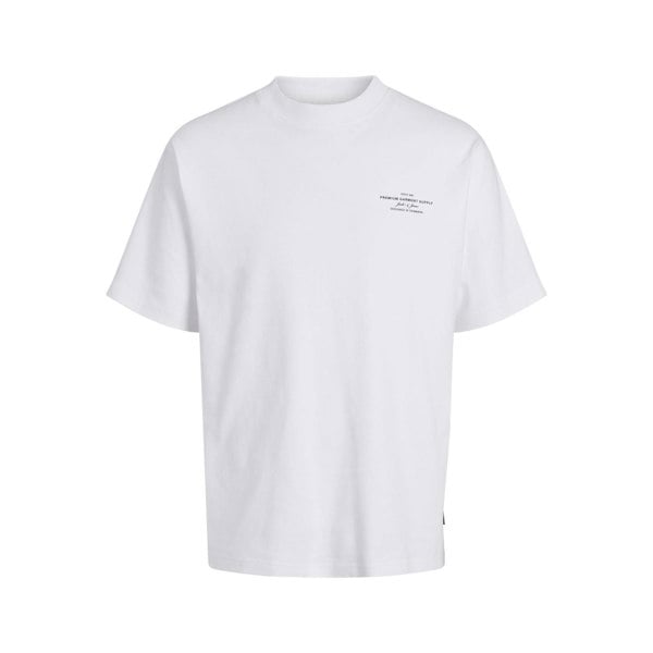 Jack & Jones Chad Branding Cotton Men's T-Shirt - White