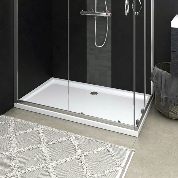 Berkfield Rectangular ABS Shower Base Tray White 70x120 cm