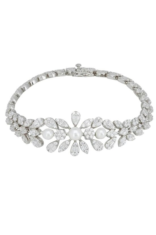 Latelita Empress Pearl Petal Tennis Bracelet
