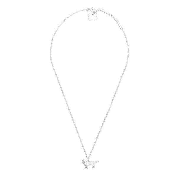 Shih Tzu Silver Necklace - Personalised - MYLEE London