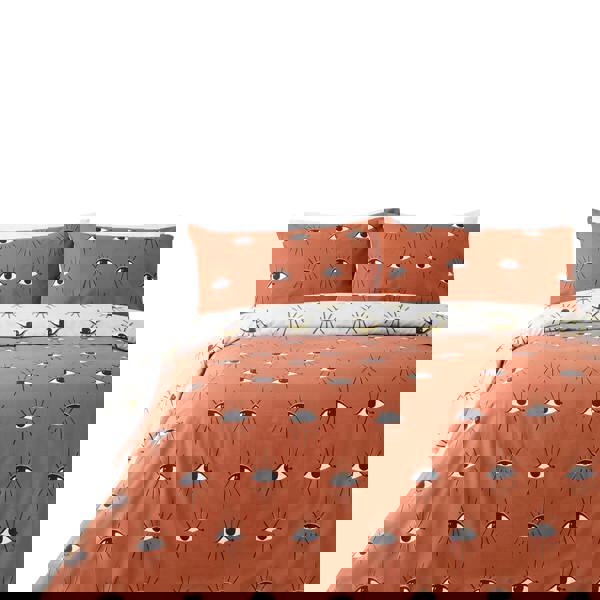 Furn Theia Eye Duvet Cover Set - Pink Clay