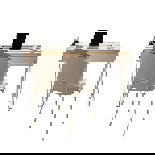 Tusa Office Desk, White, Sintered Stone-Rit Concept-Rit Concept