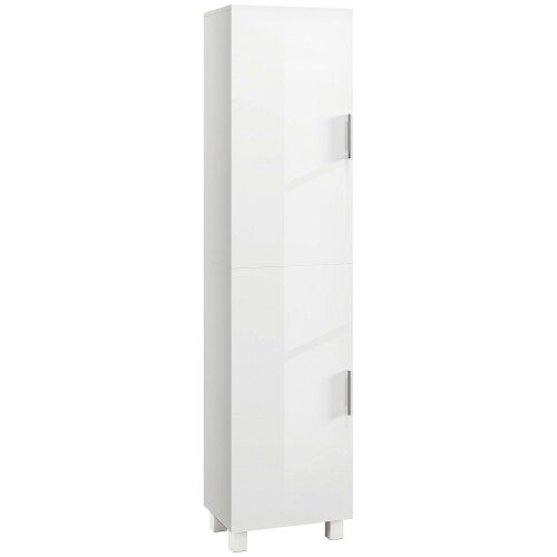 Wyld Haus Valatti Freestanding Tall Bathroom Storage Cabinet With Adjustable Shelves And Double Doors