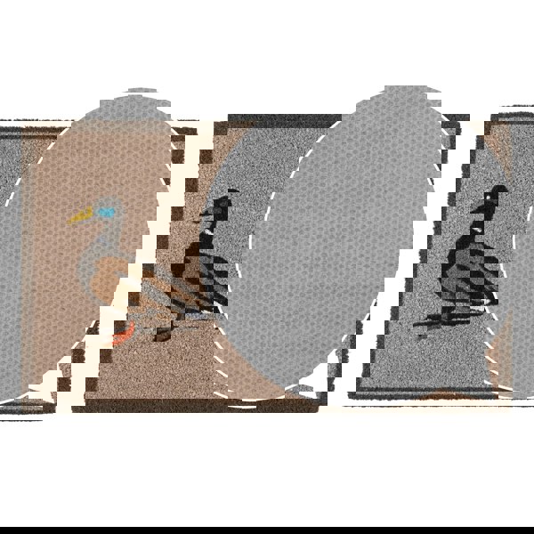 JVL Eco-Friendly Latex Backed Coir Entrance Doormat, 45x75cm - Ducks