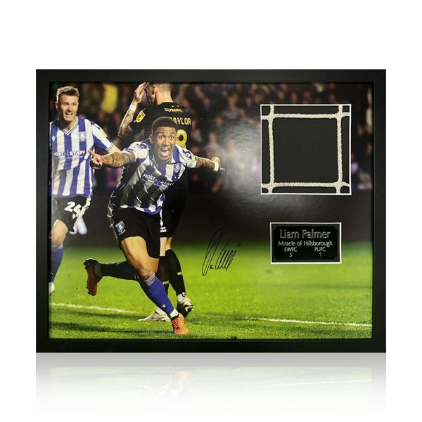 Liam Palmer Signed & Miracle Of Hillsborough Game Used Net Compact Frame (Limited Edition/500)