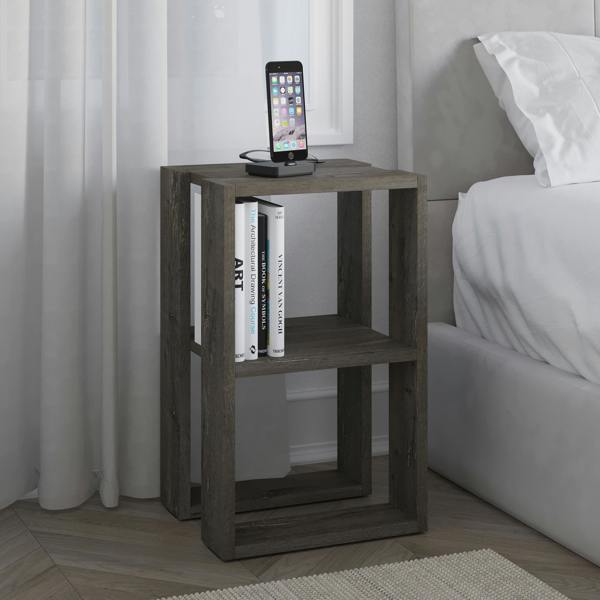 Decortie Lonie Modern Bedside Table Nightstand with Storage Width 34cm