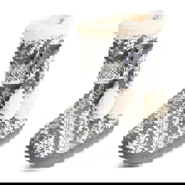 VIVA Polar Women's Memory Foam Pom Pom Winter Faux Fur Cosy Slippers