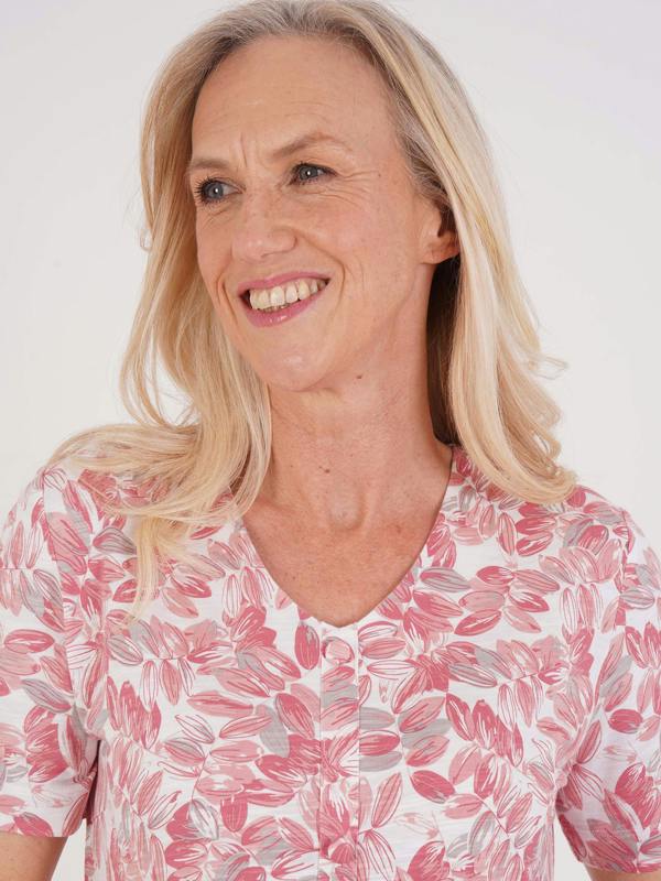 TIGI Floral Mock Placket Detail Dress
