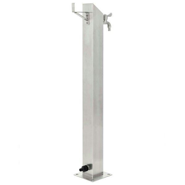 Berkfield Garden Water Column Stainless Steel Square 95 cm