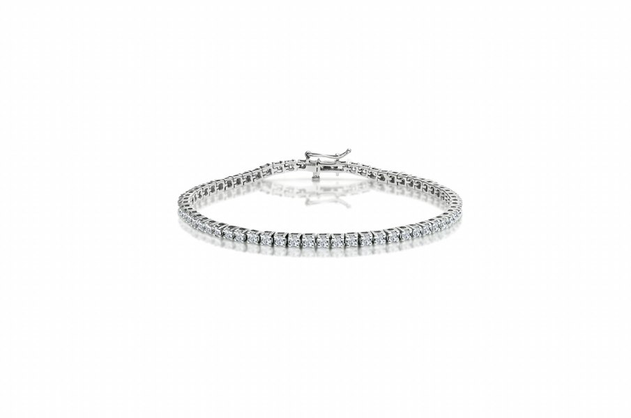 Spero London Sterling Silver Tennis Bracelet - 4mm & 3mm