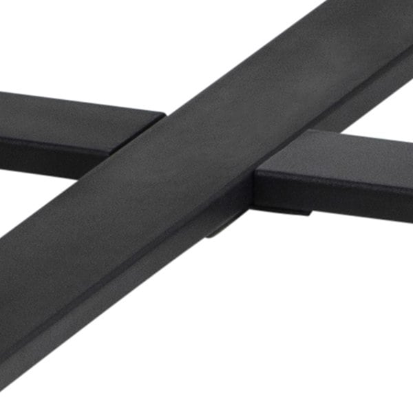 Furniture To Go Amble Round Dining Table with Black Marble Melamine Top & Black Legs