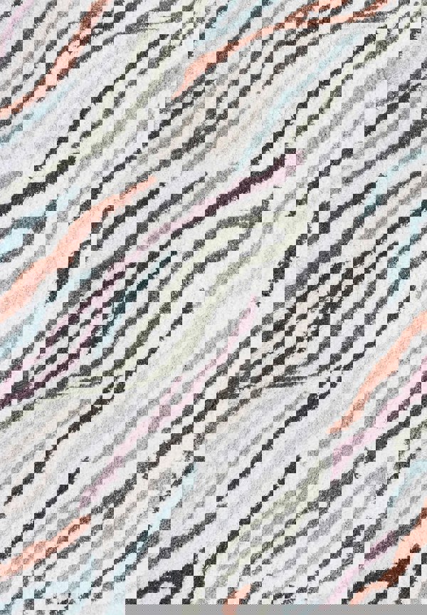 Moodi Shaggy Multicolour Rug, abstract design, 30 mm plush pile| THE RUGS