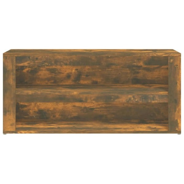 Berkfield Shoe Rack Smoked Oak 100x35x45 cm Engineered Wood