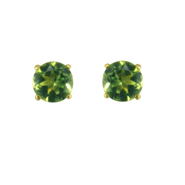 Spero London 9ct Solid Gold Peridot Stud Earrings