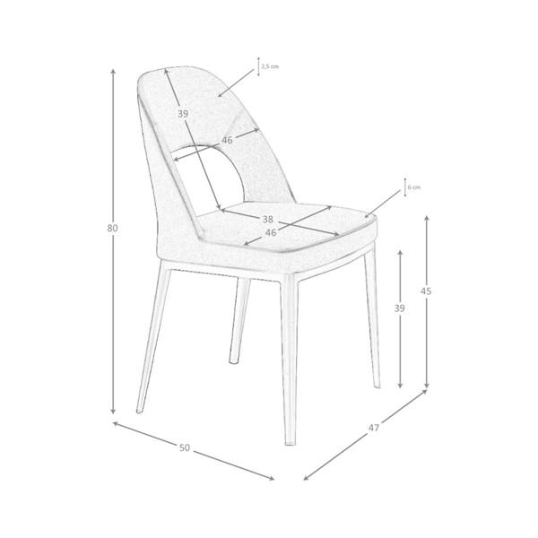 Angel Cerdá Dark Grey Fabric Chair 4023