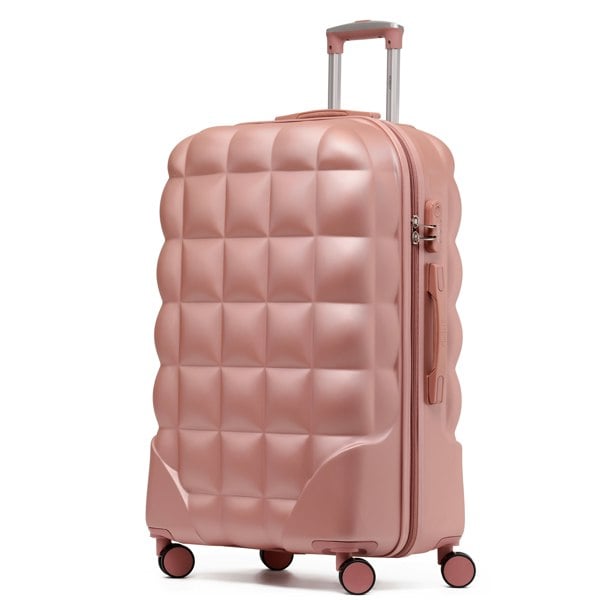 Flight Knight Large 29" Check-in Hard Case Bubble Design Suitcase- 8 Spinner Wheels