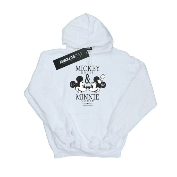 Disney Mens Mickey And Minnie Mouse Mousecrush Mondays Hoodie - White