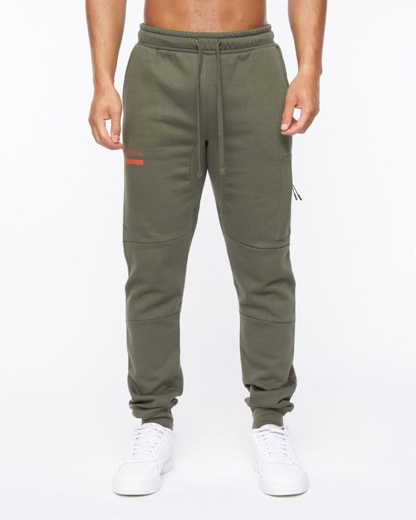 Duck and Cover Heningys Joggers - Dark Olive