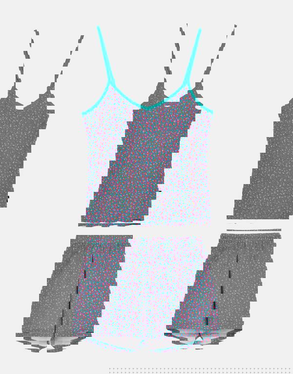 British Boxers Women's Bamboo Camisole Short Pyjama Set - Spectra Leopard