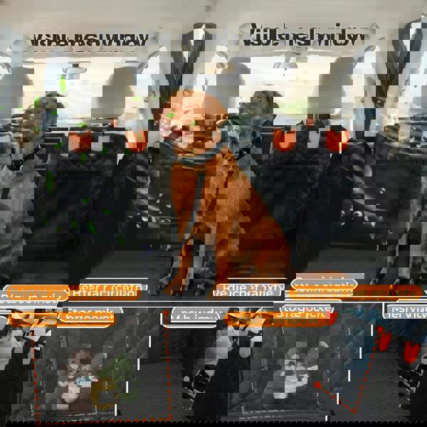 Skylos Dog Car Seat Cover Pet Back Seat Hammock Safety Protector  Waterproof