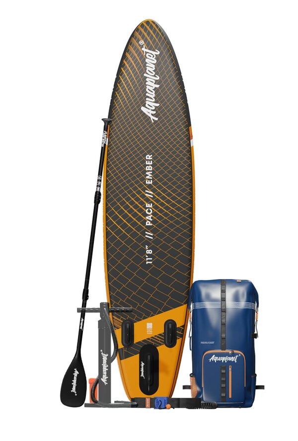 Aquaplanet PACE Plus 11'8" Inflatable Paddle Board Package - Ember