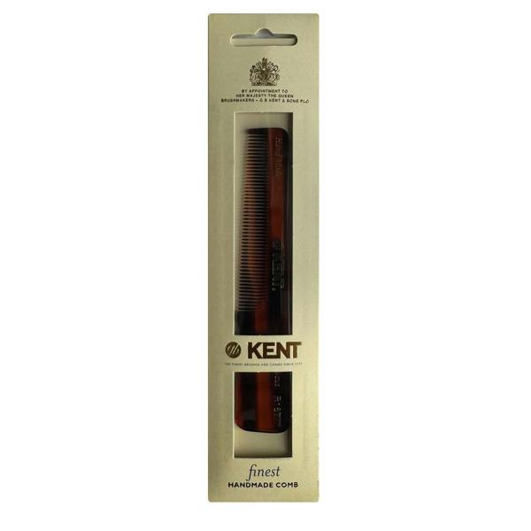 Kent Comb (R 18T) Handmade 138mm Pocket Comb with Thumb Grip for Fine Hair