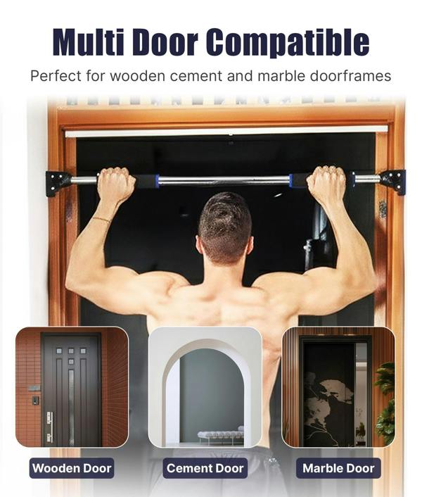 ROMIX Pull Up Bar Doorway, Adjustable 72-97cm No Screw Chin Up Bar for Home Fitness Training