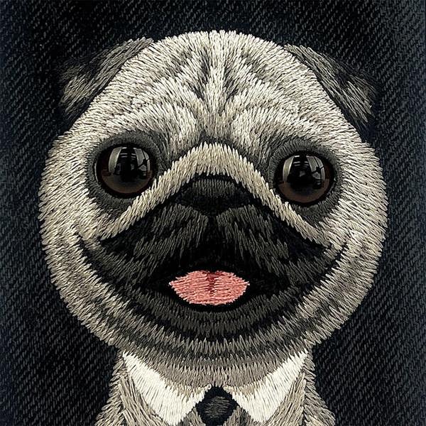 Nimmy Friends Nimmy Big Eye Cute Pet Pug Dog Case with MagSafe for iPhone 17 Pro Max 6.9" Black Grey - N-XDY-IP17-PRO-MAX-09-A