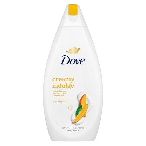 Dove Creamy Indulge Body Wash 12 Pack, 0% Sulfate SLES Shower Gel, 450ml