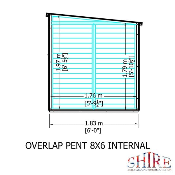 Shire Overlap Pent 8x6 Storage Shed - Best Shed