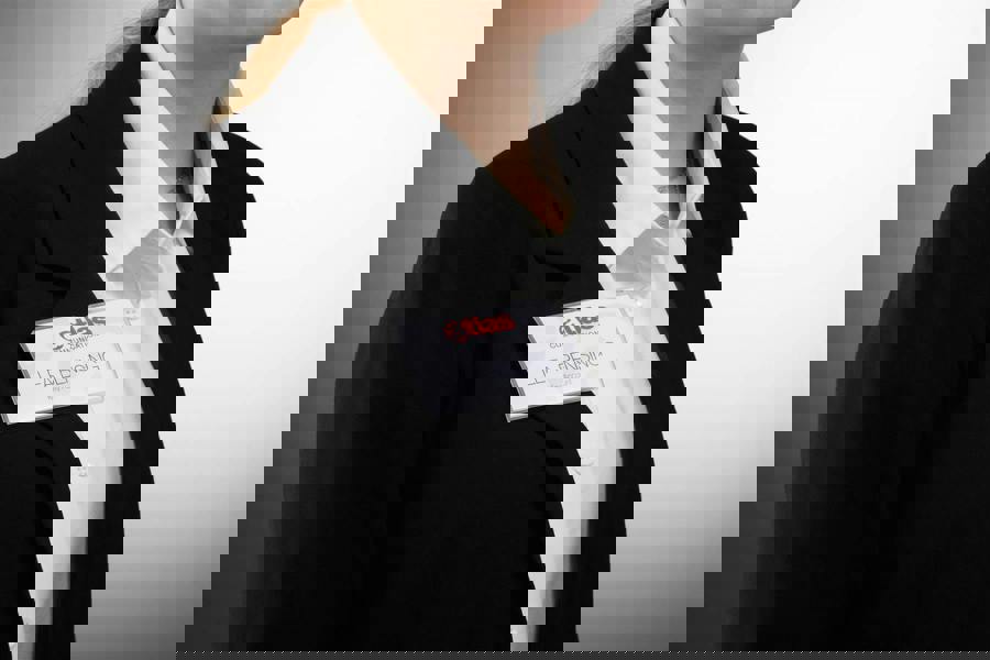 Durable CLICK FOLD Recycled Magnet Name Tag Badge Holders | 10 Pack | 54 x 90mm