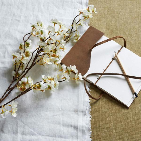 Wyld Haus Set of 3 Artificial Flowers White Japanese Blossom Stems