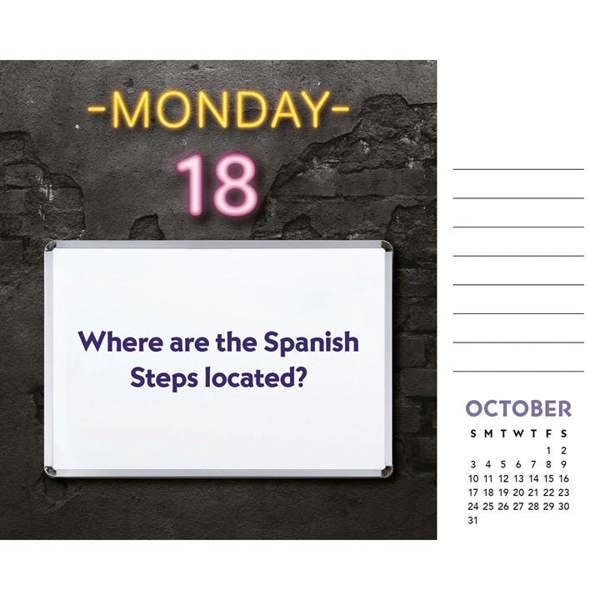 Know it All Trivia Desk Calendar 2027, Desk Calendars, Day To View, Entertainment, Gift