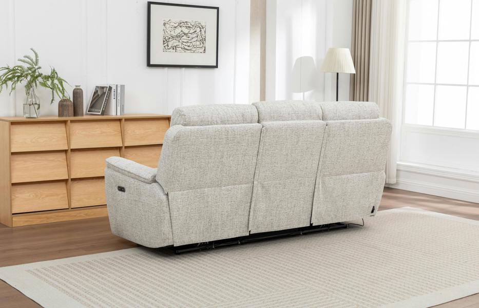 Hawbush Power Recliner 3 Seater Sofa - Beige