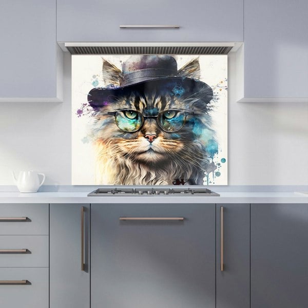 Warren Reed - Designer Siberian Cat Splashart Kitchen Splashback