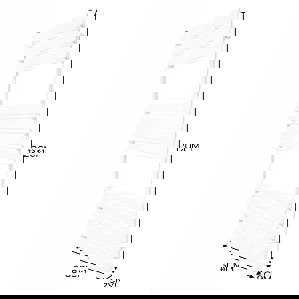 Monstershop Flat Panel Towel Radiator – 1200mm x 600mm – White