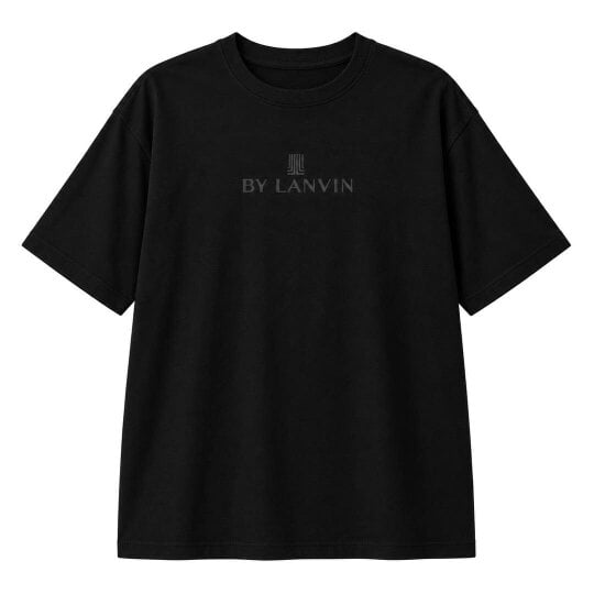 By Lanvin Embroidered Central Logo Black T-Shirt