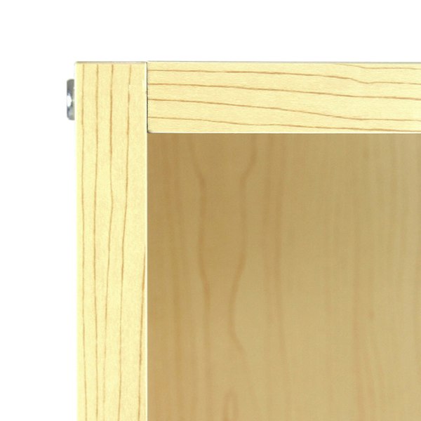 Close-up of the A1200 Shop Counter in maple finish, highlighting the smooth texture and natural wood grain of the edges