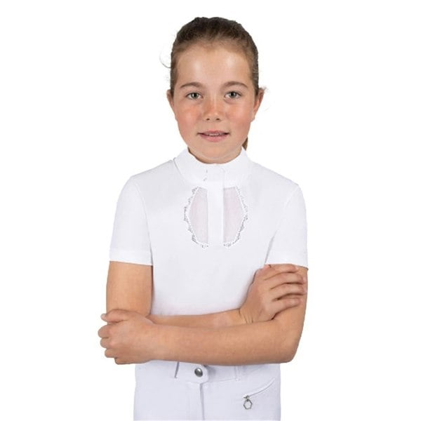 Coldstream Girls Next Generation Larkhall Diamante Show Shirt - White