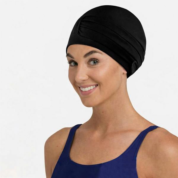 Aqua Speed Ladies Comfortable Fabric Swimming Cap | Turban Style Lightweight Swim Cap