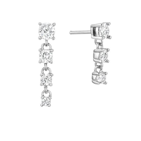 Gold Trip Crystal Gemstone Asymmetric Earrings