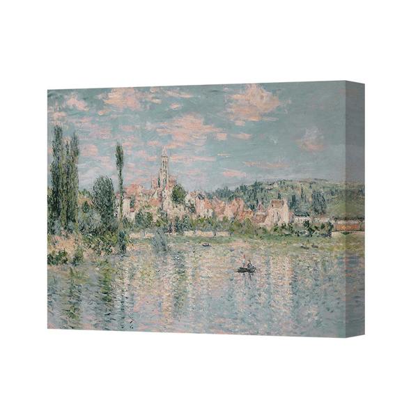 Benjamin Tate Design Impressionist Riverside Village Canvas Print Wall Art