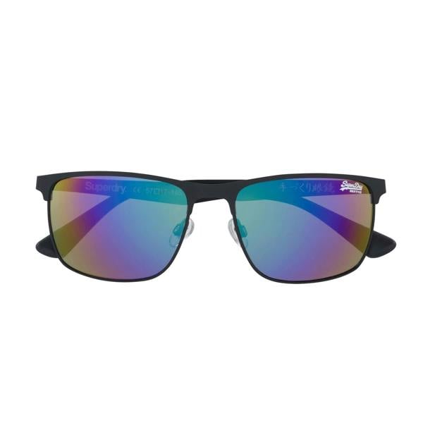 Superdry Sunglasses SDS Ace 004 Rubber Black Oil Slick Mirror