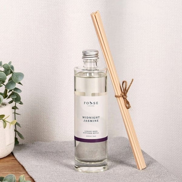 Midnight Jasmine reed diffuser refill 200ml by fosse living