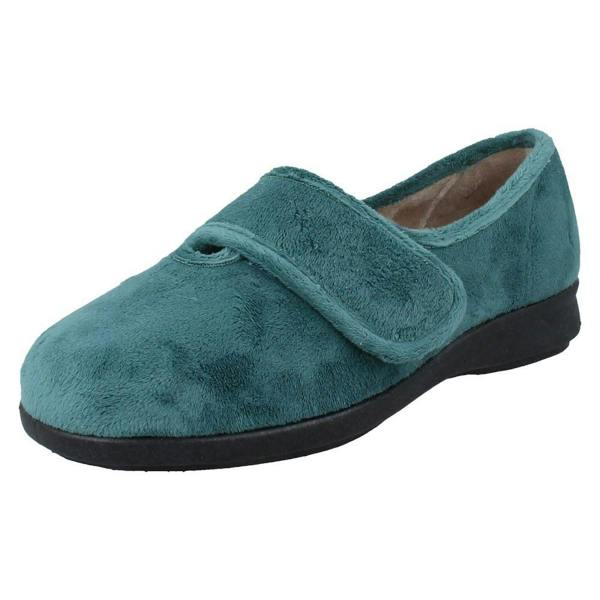 DB Shoes Ladies DB Shoes Casual Velour Slippers Fountain