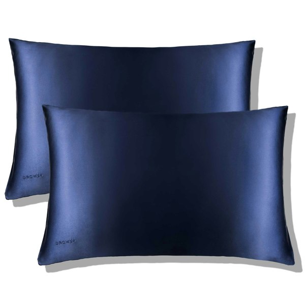 Drowsy Sleep Co Silk Pillowcase - Midnight Blue