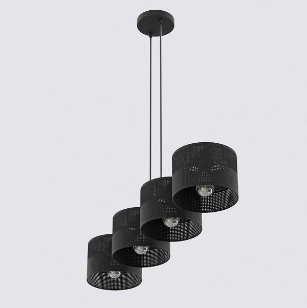Emibig KARBON Pendant Lamp 4 x E27 Black