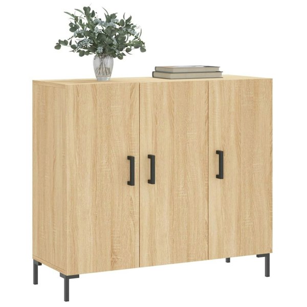 Berkfield Sideboard Sonoma Oak 90x34x80 cm Engineered Wood