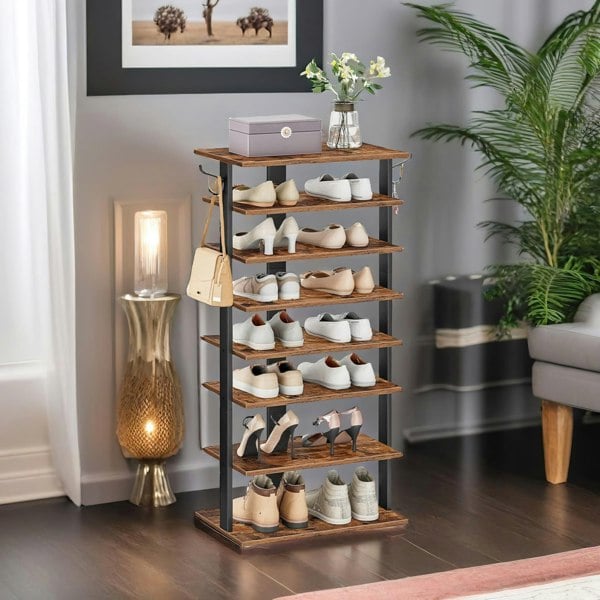 Rafaelo Mobilia 8 Tier Wide Shoe Rack