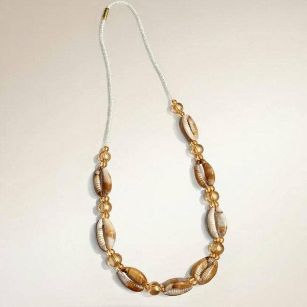 The Colourful Aura Gold-Plated Cowrie Shell Bohemian Necklace